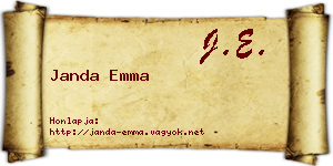 Janda Emma névjegykártya